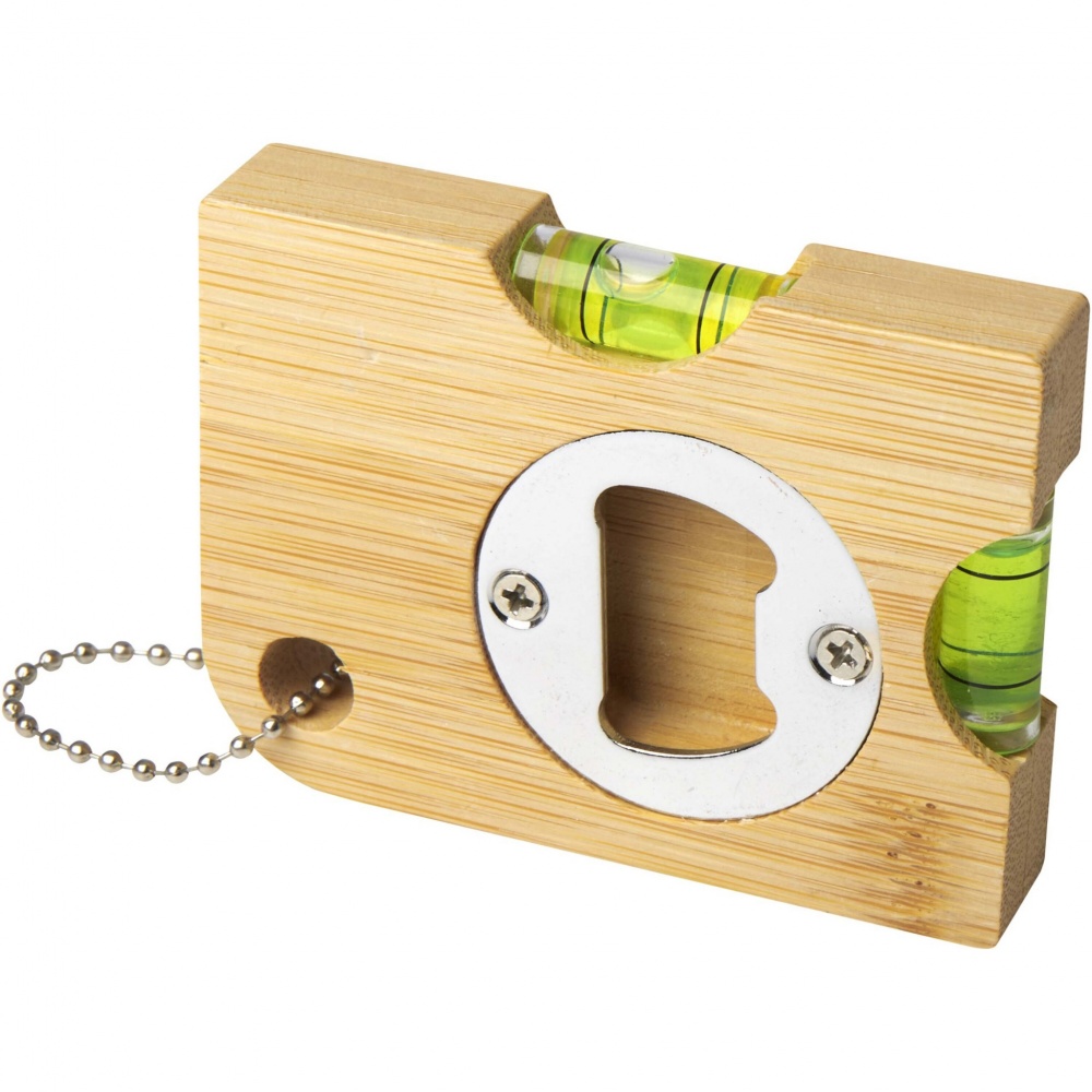 Logo trade promotional items picture of: Levo bamboo bottle opener with level 