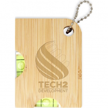 Logo trade corporate gifts picture of: Levo bamboo bottle opener with level 