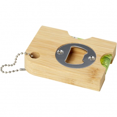 Logo trade promotional giveaway photo of: Levo bamboo bottle opener with level 