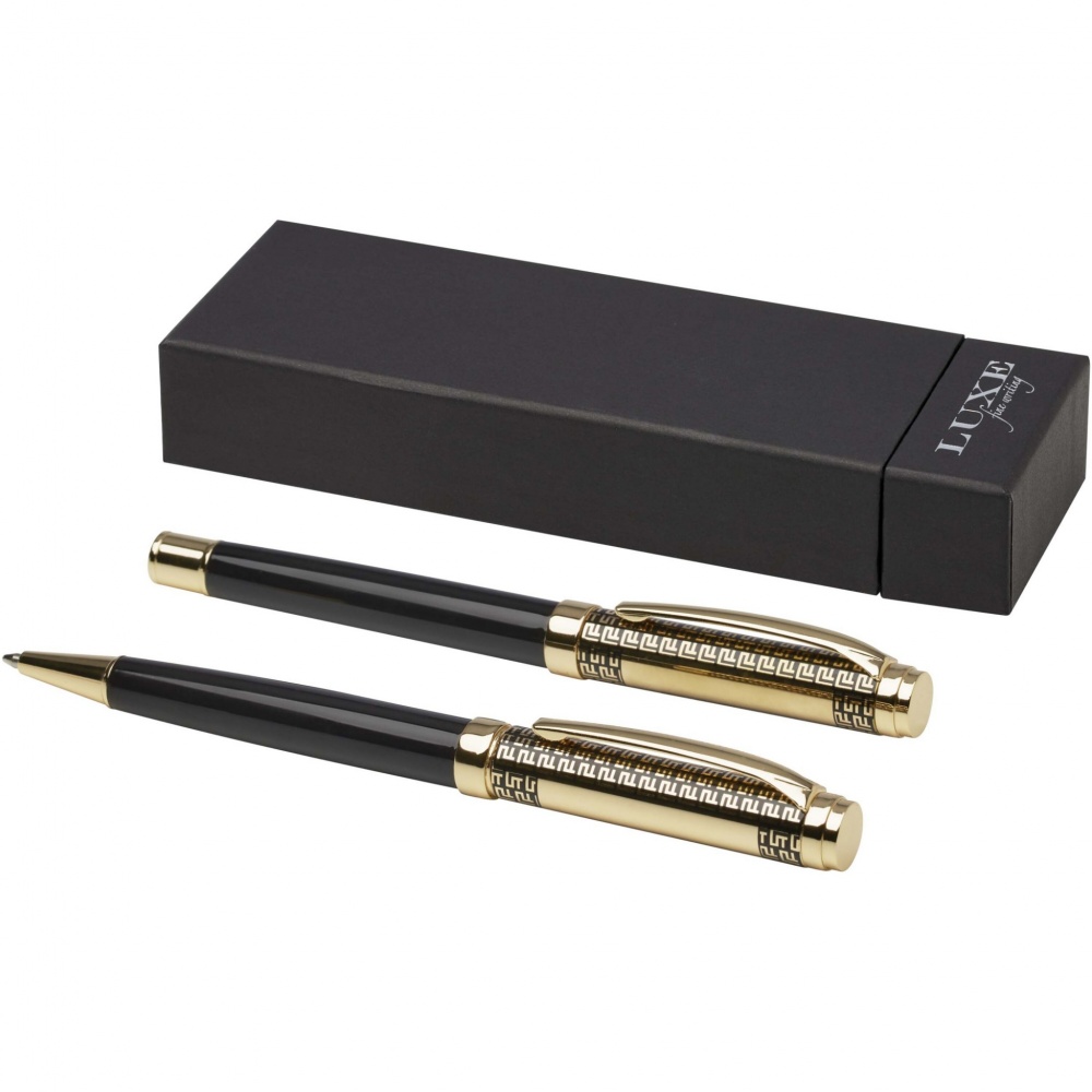 Logo trade promotional merchandise photo of: Legato ballpoint and rollerball pen set