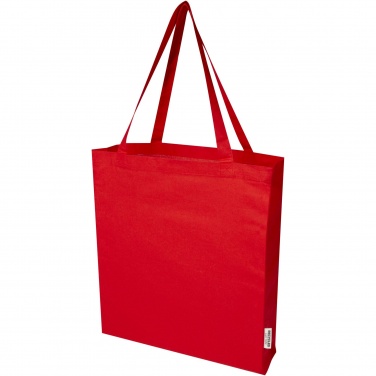 Logo trade corporate gift photo of: Madras 140 g/m² GRS recycled cotton gusset tote bag