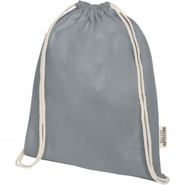 Logo trade promotional items image of: Oregon 140 g/m² GRS recycled cotton drawstring bag