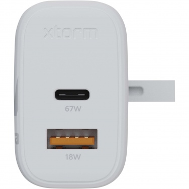 Logo trade business gifts image of: Xtorm XEC067G GaN² Ultra 67W wall charger - UK plug