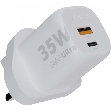 Logo trade promotional giveaways picture of: Xtorm XEC035 GaN² Ultra 35W wall charger - UK plug