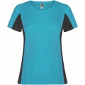 Shanghai short sleeve women's sports t-shirt, Turquois / Dark Lead