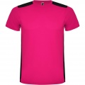 Detroit short sleeve kids sports t-shirt, Fuchsia / Solid black