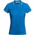 Tamil short sleeve women's sports polo, Royal blue / White