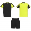 Juve kids sports set, Fluor Yellow / Solid black