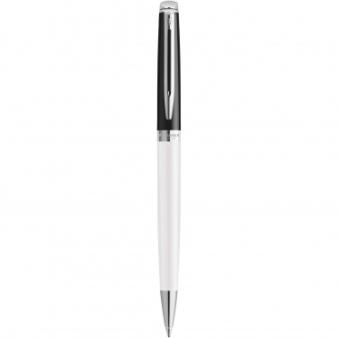 Logo trade promotional products picture of: Hemisphere colour blocking ballpoint pen with palladium trim