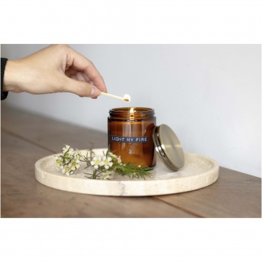 Logo trade advertising products image of: Wellmark cedar wood scented candle medium