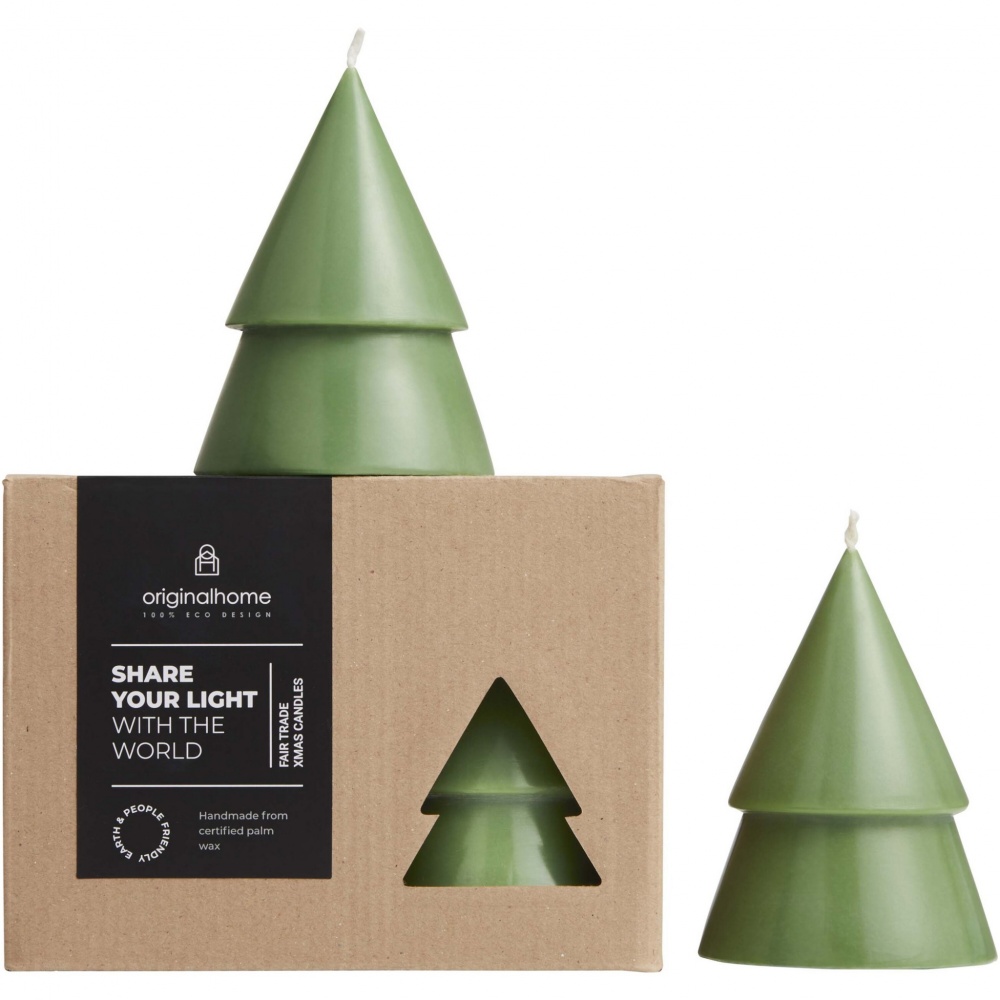 Logo trade promotional items picture of: Originalhome Xmas tree candle set of 2 - M