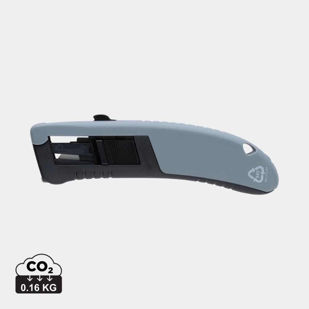 Logotrade corporate gift picture of: RCS certified recycled plastic Auto retract safety knife