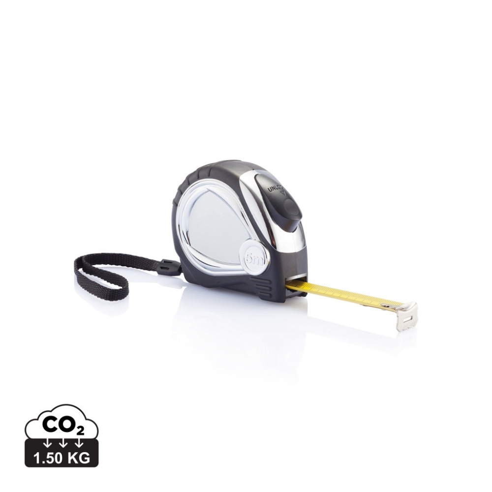 Logotrade promotional merchandise photo of: Chrome plated auto stop tape measure