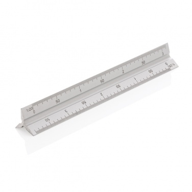 Logo trade corporate gifts picture of: 15cm. Aluminum triangular ruler