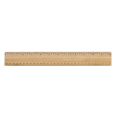 Logo trade promotional products image of: Timberson extra thick 30cm double sided bamboo ruler