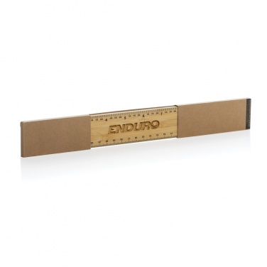 Logo trade promotional merchandise picture of: Timberson extra thick 30cm double sided bamboo ruler