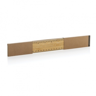 Logotrade business gift image of: Timberson extra thick 30cm double sided bamboo ruler