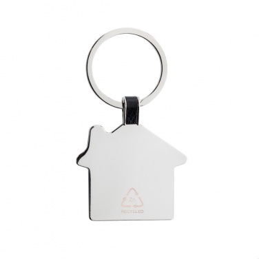 Logo trade corporate gifts picture of: RCS recycled zinc alloy house keyring