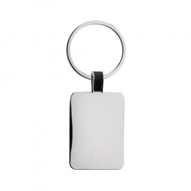 Logotrade promotional giveaway image of: RCS recycled zinc alloy rectangle keyring