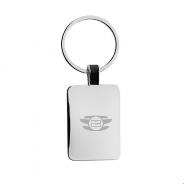 Logotrade promotional giveaway picture of: RCS recycled zinc alloy rectangle keyring