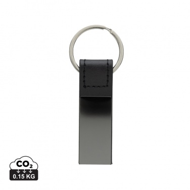 Logotrade corporate gift picture of: Luxury PU keychain RCS recycled zinc alloy