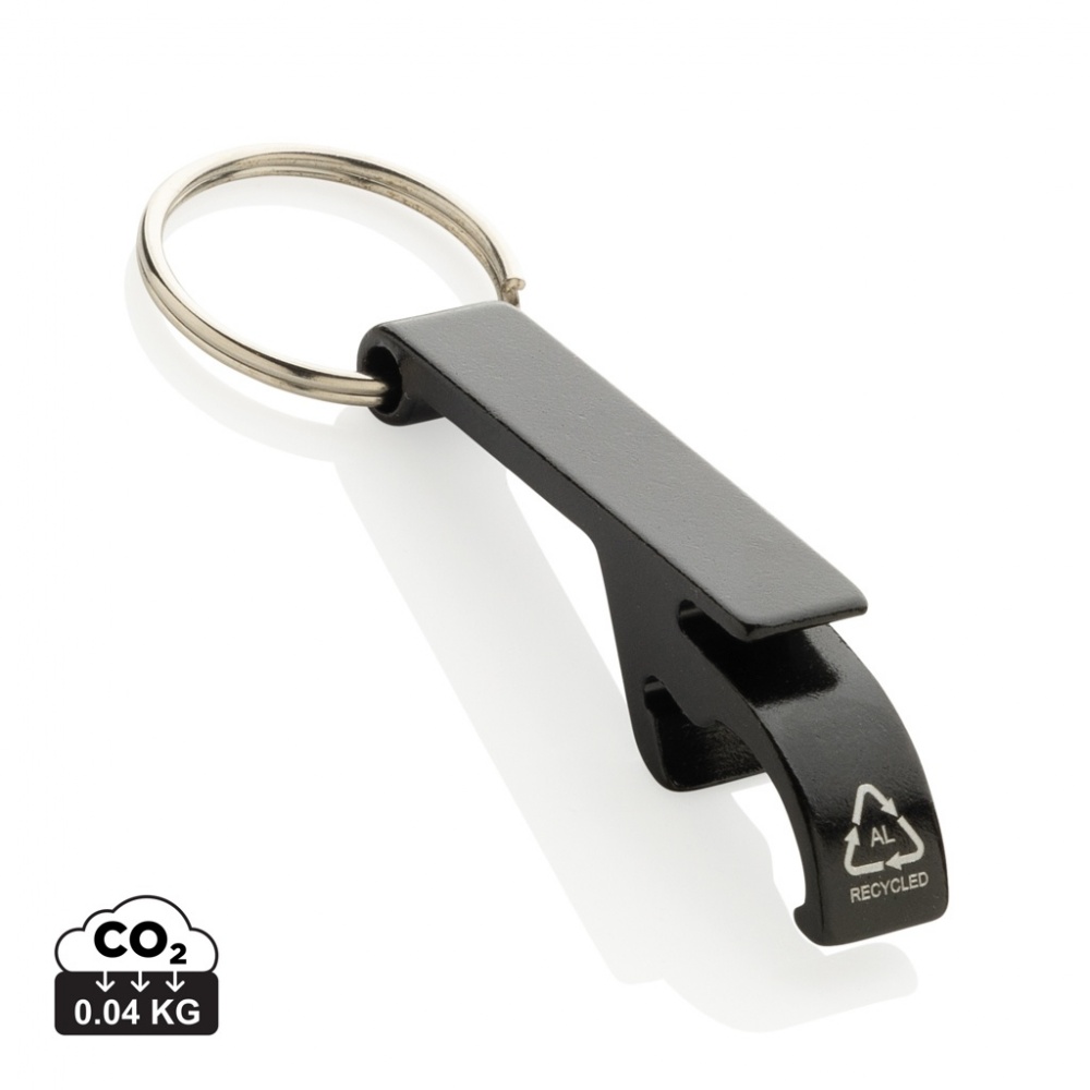 Logo trade promotional merchandise photo of: RCS recycled aluminum bottle and can opener