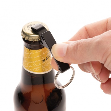 Logo trade promotional item photo of: RCS recycled aluminum bottle and can opener