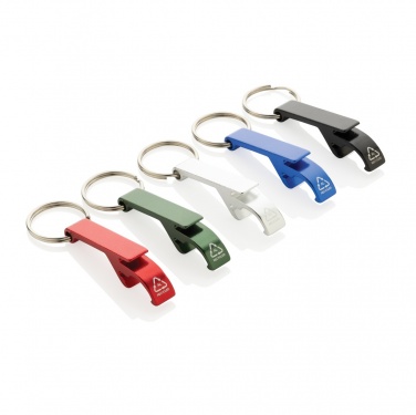 Logotrade promotional merchandise image of: RCS recycled aluminum bottle and can opener