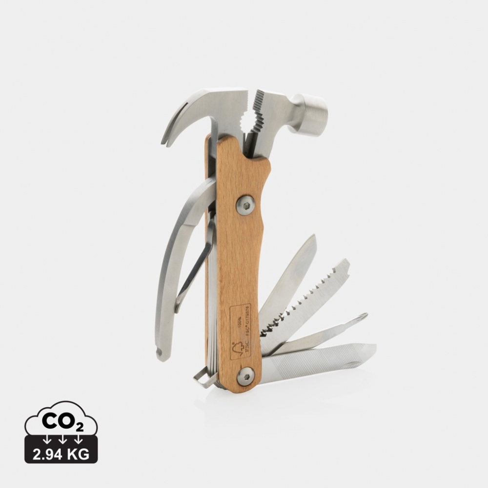 Logotrade promotional item image of: Wooden multi-tool hammer