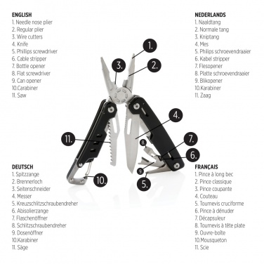 Logo trade promotional items picture of: Solid multitool with carabiner