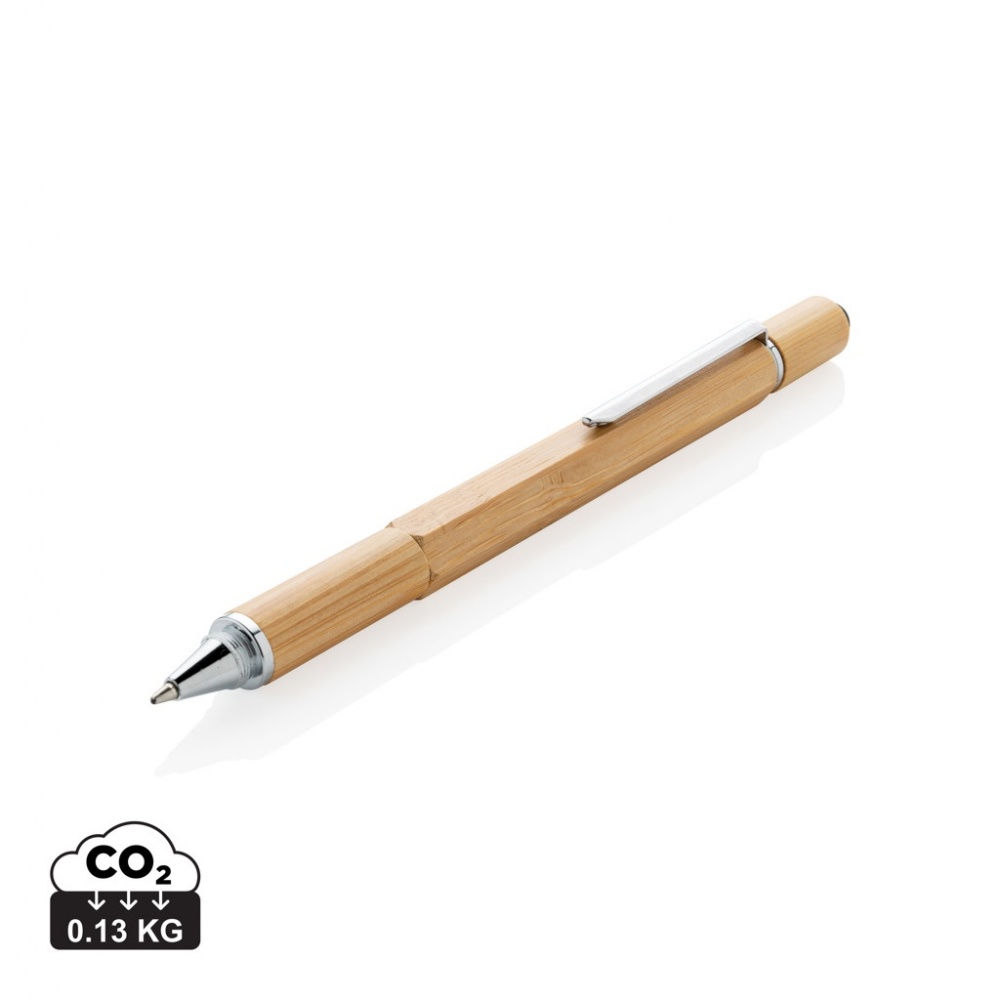 Logo trade promotional products picture of: Bamboo 5-in-1 toolpen