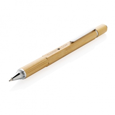 Logo trade business gifts image of: Bamboo 5-in-1 toolpen