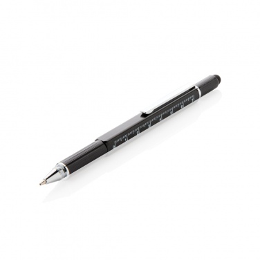 Logo trade promotional giveaways picture of: 5-in-1 aluminium toolpen