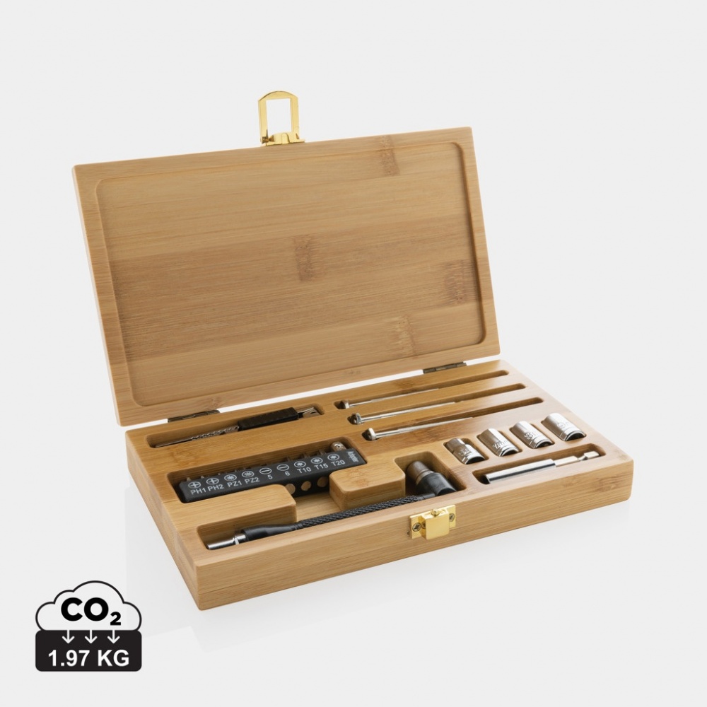 Logo trade advertising products picture of: Carvine 21 pcs bamboo tool set