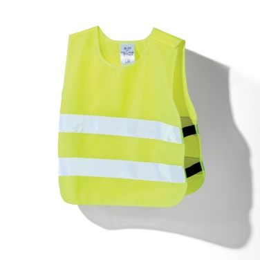 Logo trade corporate gifts image of: GRS recycled PET high-visibility safety vest 3-6 years