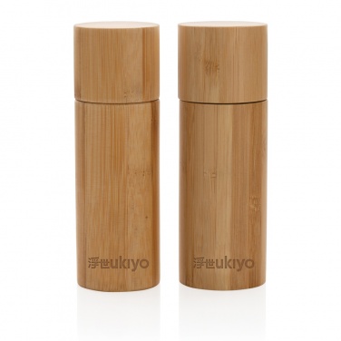 Logotrade business gift image of: Ukiyo bamboo salt and pepper mill set