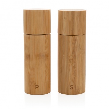 Logotrade promotional giveaway image of: Ukiyo bamboo salt and pepper mill set