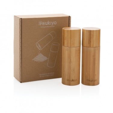 Logotrade corporate gifts photo of: Ukiyo bamboo salt and pepper mill set