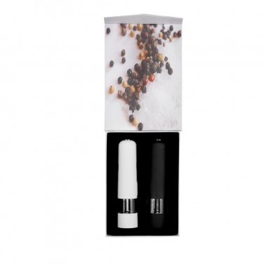 Logo trade promotional giveaways image of: Electric pepper and salt mill set