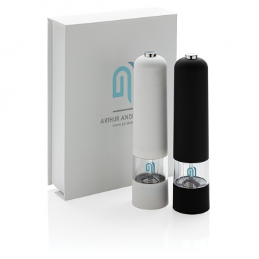 Logo trade promotional items image of: Electric pepper and salt mill set