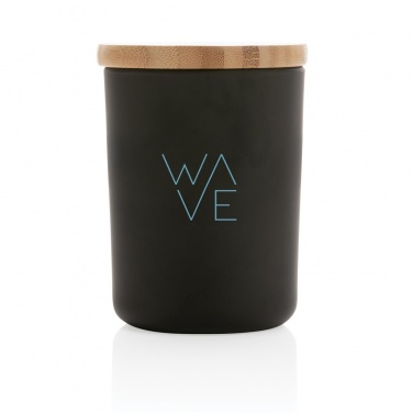 Logo trade corporate gifts image of: Ukiyo deluxe scented candle with bamboo lid