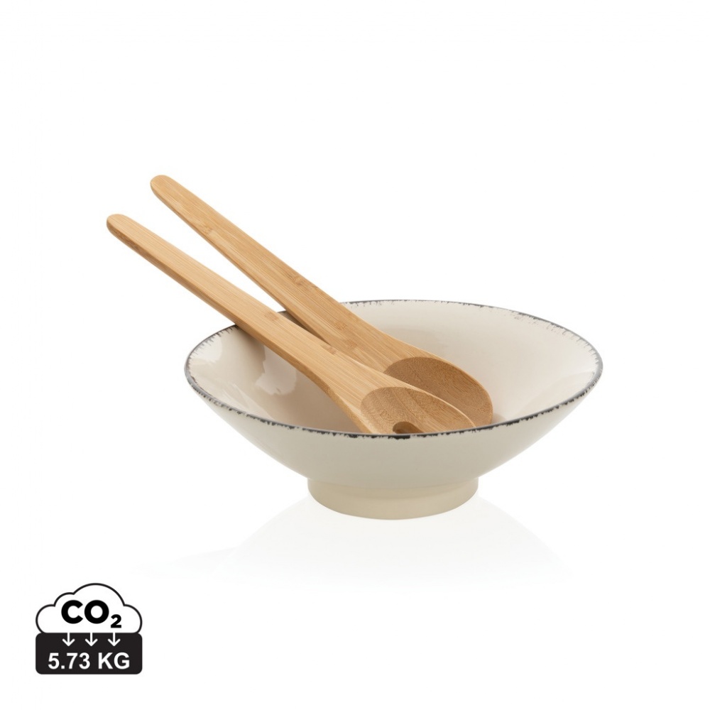 Logotrade promotional giveaway image of: Ukiyo salad bowl with bamboo salad server