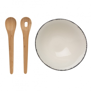 Logo trade advertising product photo of: Ukiyo salad bowl with bamboo salad server