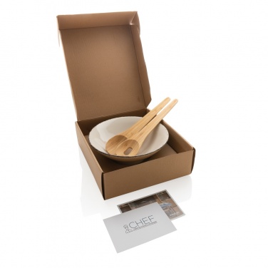 Logotrade promotional giveaway image of: Ukiyo salad bowl with bamboo salad server