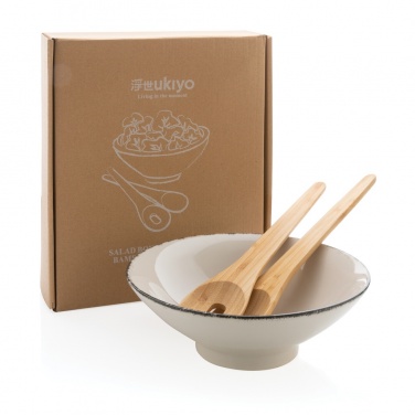 Logotrade promotional giveaway image of: Ukiyo salad bowl with bamboo salad server