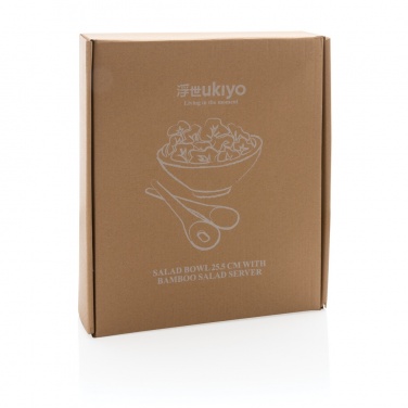 Logo trade promotional products image of: Ukiyo salad bowl with bamboo salad server