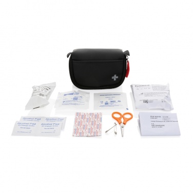 Logo trade promotional giveaways image of: RCS recycled nubuck PU pouch first aid set mailable