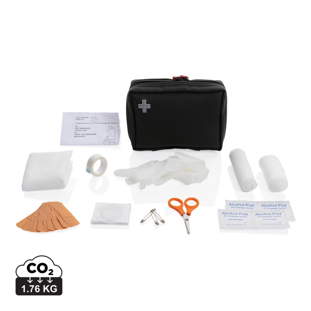 Logotrade promotional giveaway picture of: RCS recycled nubuck PU pouch  first aid set