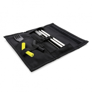 Logo trade promotional giveaways picture of: Tierra 2pcs straw and cutlery set in pouch