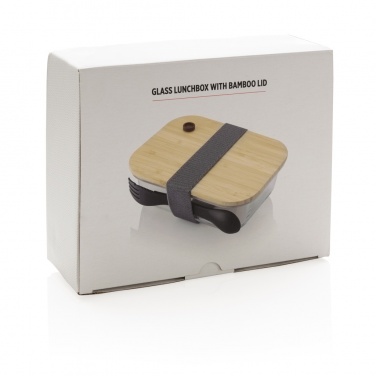 Logotrade promotional gift picture of: Glass lunchbox with bamboo lid